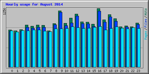 Hourly usage for August 2014