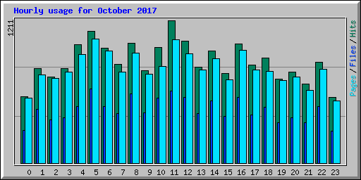 Hourly usage for October 2017