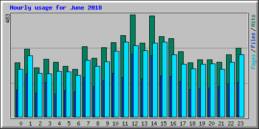Hourly usage for June 2018
