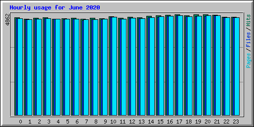 Hourly usage for June 2020